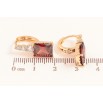 Серьги Xuping цвет Позолота 18K колечки "Узор с красными кристаллами" фото №2 Серьги Xuping цвет Позолота 18K колечки "Узор с красными кристаллами" фото №2