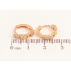 Серьги Xuping цвет Позолота 18K колечки "Узор с кристаллами"  фото №2