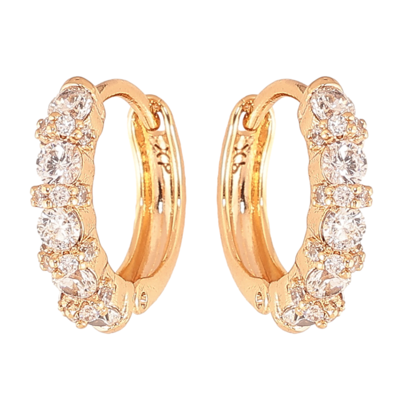 Серьги Xuping цвет Позолота 18K колечки "Дорожки кристаллов" фото №17 Серьги Xuping цвет Позолота 18K колечки "Дорожки кристаллов" фото №17