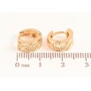 Серьги Xuping цвет Позолота 18K колечки "Декоративный узор" фото №2