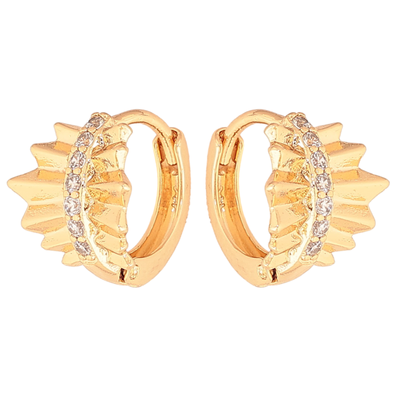 Серьги Xuping цвет Позолота 18К колечки "Узор с кристаллами" фото №21 Серьги Xuping цвет Позолота 18К колечки "Узор с кристаллами" фото №21