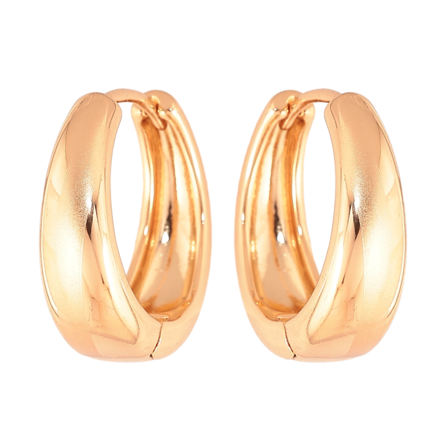 Сережки Xuping колір Позолота 18К колечка "Класика з напиленням" фото №1
