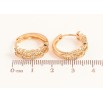 Серьги Xuping цвет Позолота 18K колечки "Узор с кристаллами"  фото №2