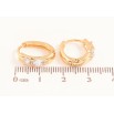 Серьги Xuping цвет Позолота 18K колечки "Узор с кристаллами"  фото №2