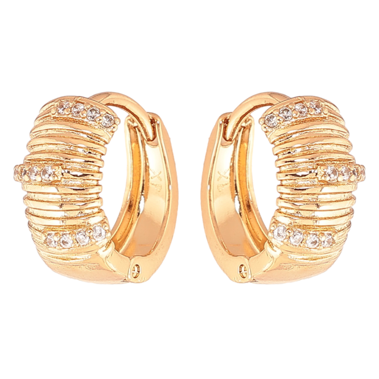 Серьги Xuping цвет Позолота 18K колечки "Узор с кристаллами" фото №23 Серьги Xuping цвет Позолота 18K колечки "Узор с кристаллами" фото №23
