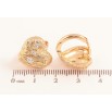 Сережки Xuping колір Позолота 18K колечка "Сердечка з кристалами" фото №3 Сережки Xuping колір Позолота 18K колечка "Сердечка з кристалами" фото №3