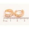 Сережки Xuping колір Позолота 18K колечка "Доріжки кристалів" фото №2 Сережки Xuping колір Позолота 18K колечка "Доріжки кристалів" фото №2