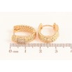 Сережки Xuping колір Позолота 18K колечка "Візерунок з кристалами" фото №2