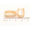 Серьги Xuping цвет Позолота 18K колечки "Узор цепочка с кристаллами" фото №2 Серьги Xuping цвет Позолота 18K колечки "Узор цепочка с кристаллами" фото №2