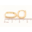 Серьги Xuping цвет Позолота 18K колечки "Дорожки кристаллов" фото №2