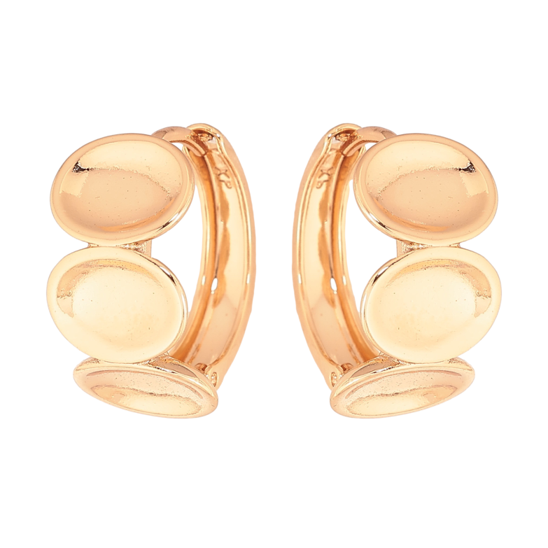 Серьги Xuping цвет Позолота 18K колечки "Декоративный узор" фото №1 Серьги Xuping цвет Позолота 18K колечки "Декоративный узор" фото №1