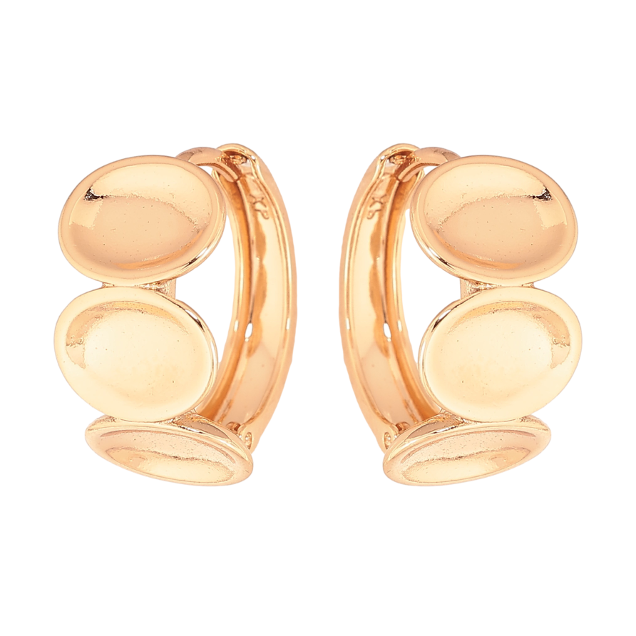Серьги Xuping цвет Позолота 18K колечки "Декоративный узор" фото №1 Серьги Xuping цвет Позолота 18K колечки "Декоративный узор" фото №1