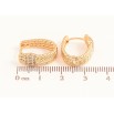 Серьги Xuping цвет Позолота 18K колечки "Узор с кристаллами" фото №2 Серьги Xuping цвет Позолота 18K колечки "Узор с кристаллами" фото №2