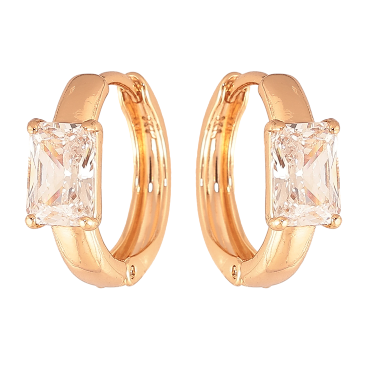 Серьги Xuping цвет Позолота 18K колечки "Узор с кристаллами" фото №11 Серьги Xuping цвет Позолота 18K колечки "Узор с кристаллами" фото №11