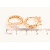 Серьги Xuping цвет Позолота 18K колечки "Узор с кристаллами" фото №2