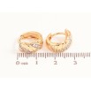 Серьги Xuping цвет позолота 18K + родий колечки узор с кристаллами фото №2 Серьги Xuping цвет позолота 18K + родий колечки узор с кристаллами фото №2