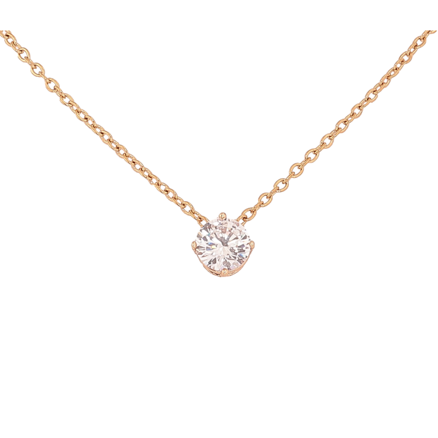 Підвіска на ланцюжку Xuping M&L колір 18К "Кристал, ø 7мм" розмір 40-45см х 1.5мм фото №1