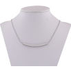 Кольє Xuping ТТМ Stainless Steel колір Родій "Перламутрова вставка" довжина 45-50см х 1мм фото №2