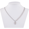 Кольє Xuping ТТМ Stainless Steel колір Родій "Сердечко" довжина 46-51см х 1.5-7мм фото №2 Кольє Xuping ТТМ Stainless Steel колір Родій "Сердечко" довжина 46-51см х 1.5-7мм фото №2