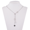 Колье Xuping ТТМ Stainless Steel цвет Родий "Сердечки" длинна 44-49см х 1.5мм фото №2 Колье Xuping ТТМ Stainless Steel цвет Родий "Сердечки" длинна 44-49см х 1.5мм фото №2