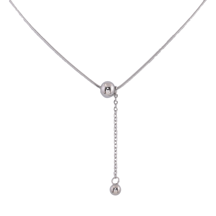 Колье Xuping ТТМ Stainless Steel цвет Родий "Шарики, ø 4мм и 6мм" длинна 46-51см х 1мм фото №15 Колье Xuping ТТМ Stainless Steel цвет Родий "Шарики, ø 4мм и 6мм" длинна 46-51см х 1мм фото №15