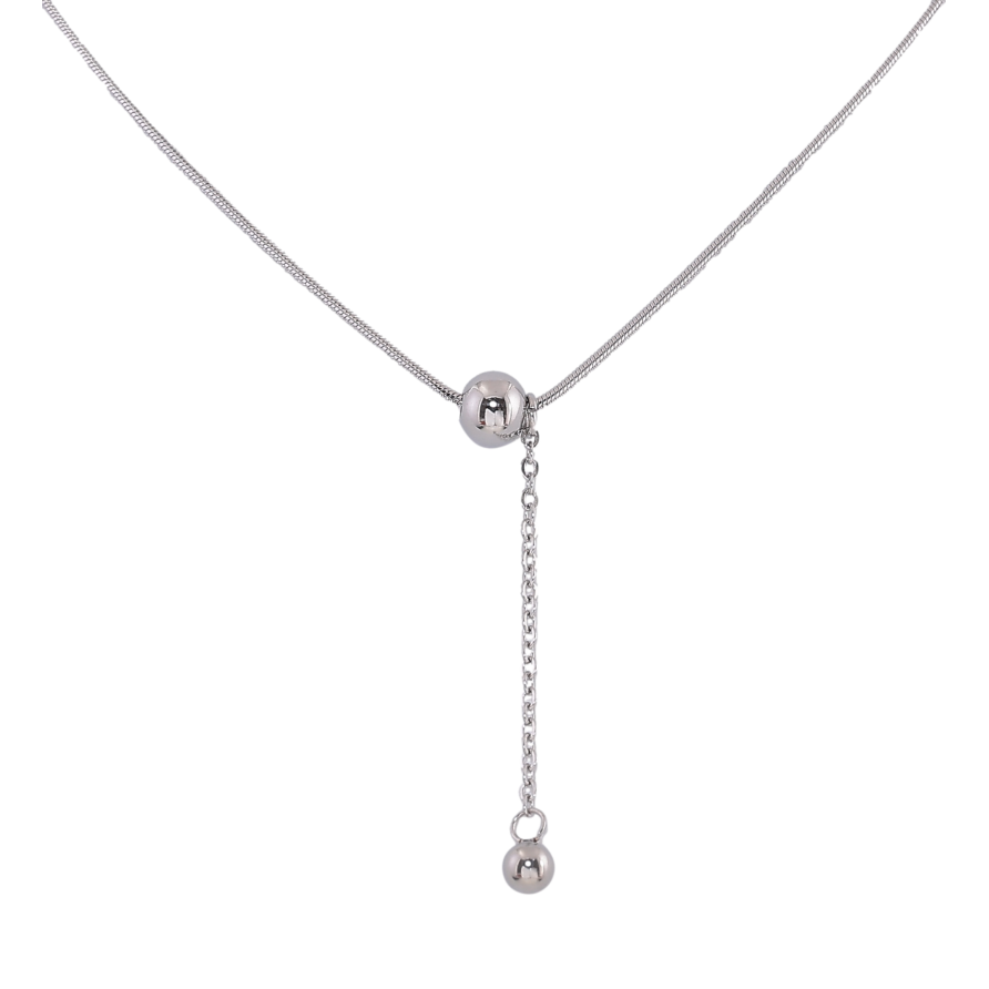 Колье Xuping ТТМ Stainless Steel цвет Родий "Шарики, ø 4мм и 6мм" длинна 46-51см х 1мм фото №1 Колье Xuping ТТМ Stainless Steel цвет Родий "Шарики, ø 4мм и 6мм" длинна 46-51см х 1мм фото №1