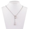 Кольє Xuping ТТМ Stainless Steel колір Родій "Сердечки-замочки" довжина 41см х 3мм фото №2 Кольє Xuping ТТМ Stainless Steel колір Родій "Сердечки-замочки" довжина 41см х 3мм фото №2