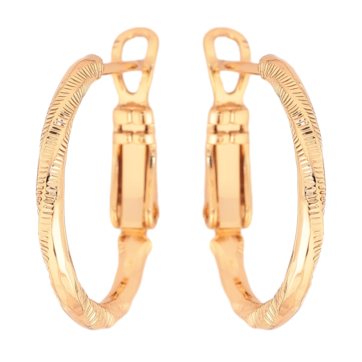 Серьги Xuping M&L цвет 18K кольца (конго) "Декоративный узор" ø 2см фото №2 Серьги Xuping M&L цвет 18K кольца (конго) "Декоративный узор" ø 2см фото №2