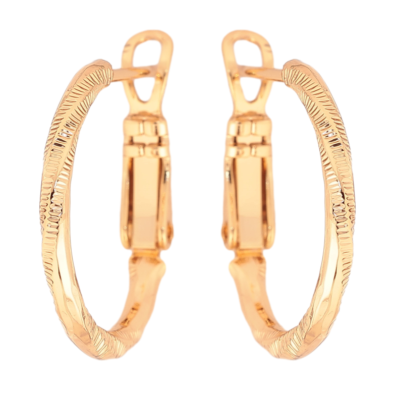 Серьги Xuping M&L цвет 18K кольца (конго) "Декоративный узор" ø 2см фото №1 Серьги Xuping M&L цвет 18K кольца (конго) "Декоративный узор" ø 2см фото №1