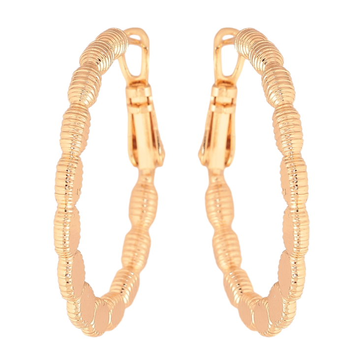 Серьги Xuping M&L цвет 18K кольца (конго) "Декоративный узор" ø 3см фото №9 Серьги Xuping M&L цвет 18K кольца (конго) "Декоративный узор" ø 3см фото №9