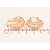 Сережки Xuping M&L колір 18K замок-шпилька "Декоративний візерунок" ø 2см фото №2 Сережки Xuping M&L колір 18K замок-шпилька "Декоративний візерунок" ø 2см фото №2