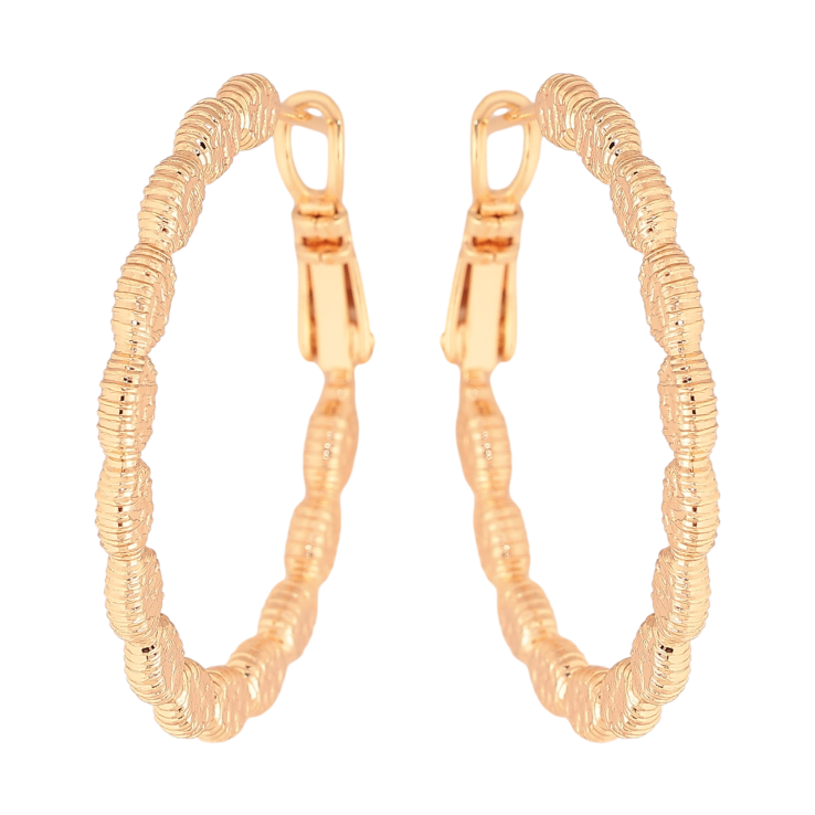 Серьги Xuping M&L цвет 18K кольца (конго) "Декоративный узор" ø 3см фото №10 Серьги Xuping M&L цвет 18K кольца (конго) "Декоративный узор" ø 3см фото №10