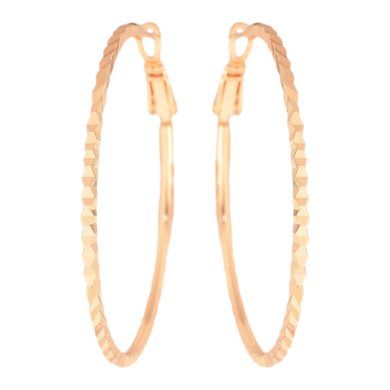 Сережки Xuping M&L колір 18K кільця (конго) "Декоративний візерунок" ø 4.5см фото №3 Сережки Xuping M&L колір 18K кільця (конго) "Декоративний візерунок" ø 4.5см фото №3
