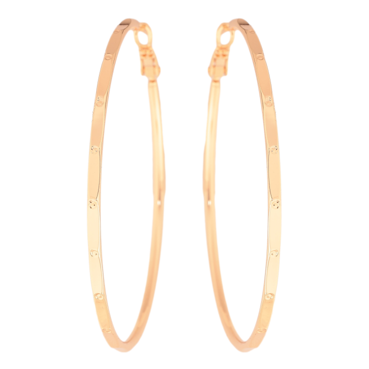 Серьги Xuping M&L цвет 18K кольца (конго) "Декоративный узор" ø 6см фото №19