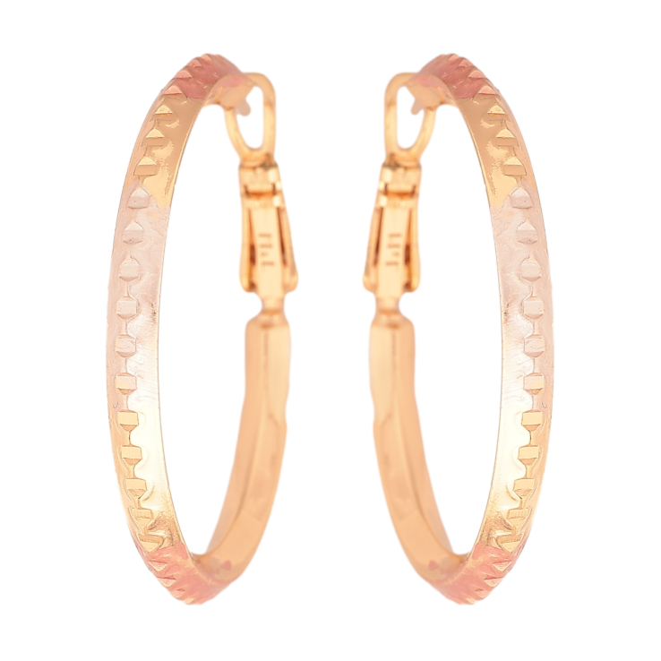 Серьги Xuping M&L цвет 18K кольца (конго) "Декоративный узор с покраской" ø 3.5см фото №18
