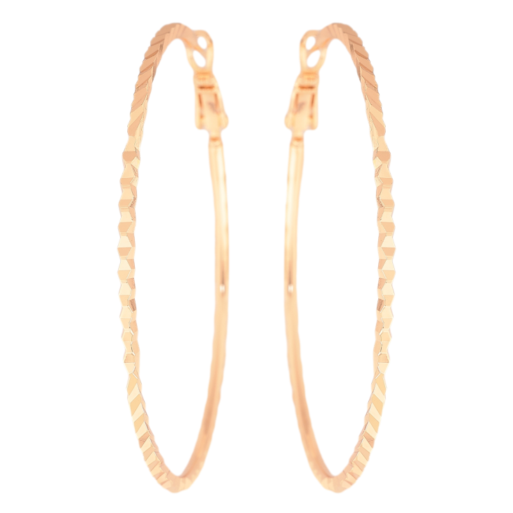 Серьги Xuping M&L цвет 18K кольца (конго) "Декоративный узор" ø 5.5см фото №17