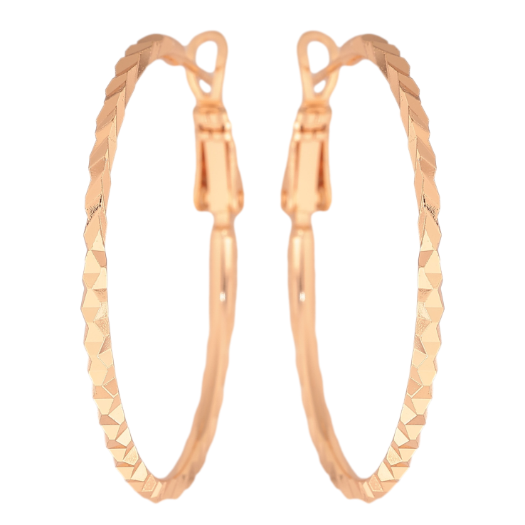 Серьги Xuping M&L цвет 18K кольца (конго) "Декоративный узор" ø 3.5см фото №13
