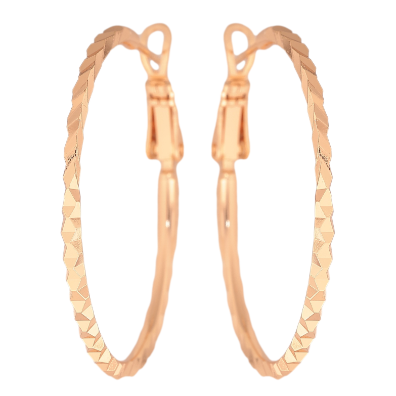 Сережки Xuping M&L колір 18K кільця (конго) "Декоративний візерунок" ø 3.5см фото №1 Сережки Xuping M&L колір 18K кільця (конго) "Декоративний візерунок" ø 3.5см фото №1