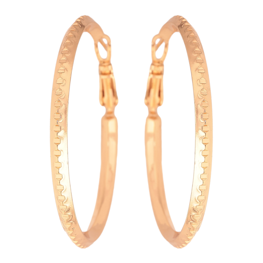 Серьги Xuping M&L цвет 18K кольца (конго) "Декоративный узор" ø 4.5см фото №1 Серьги Xuping M&L цвет 18K кольца (конго) "Декоративный узор" ø 4.5см фото №1