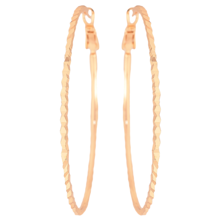 Серьги Xuping M&L цвет 18K кольца (конго) "Декоративный узор" ø 5.5см фото №3