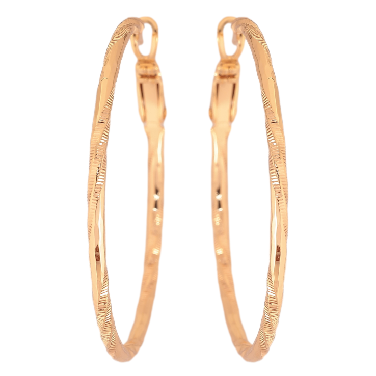 Серьги Xuping M&L цвет 18K кольца (конго) "Декоративный узор" ø 4см фото №2 Серьги Xuping M&L цвет 18K кольца (конго) "Декоративный узор" ø 4см фото №2