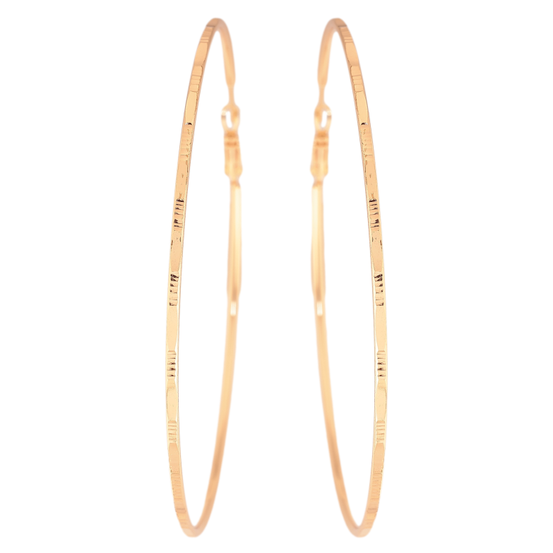 Сережки Xuping M&L колір 18K кільця (конго) "Декоративний візерунок" ø 9см фото №5 Сережки Xuping M&L колір 18K кільця (конго) "Декоративний візерунок" ø 9см фото №5