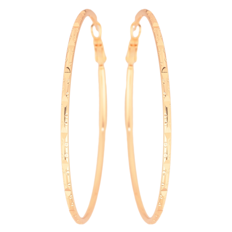 Сережки Xuping M&L колір 18K кільця (конго) "Декоративний візерунок" ø 6см фото №12 Сережки Xuping M&L колір 18K кільця (конго) "Декоративний візерунок" ø 6см фото №12