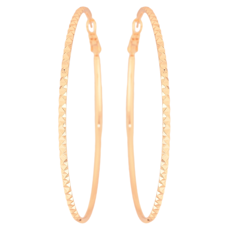 Серьги Xuping M&L цвет 18K кольца (конго) "Декоративный узор" ø 6.5см фото №5