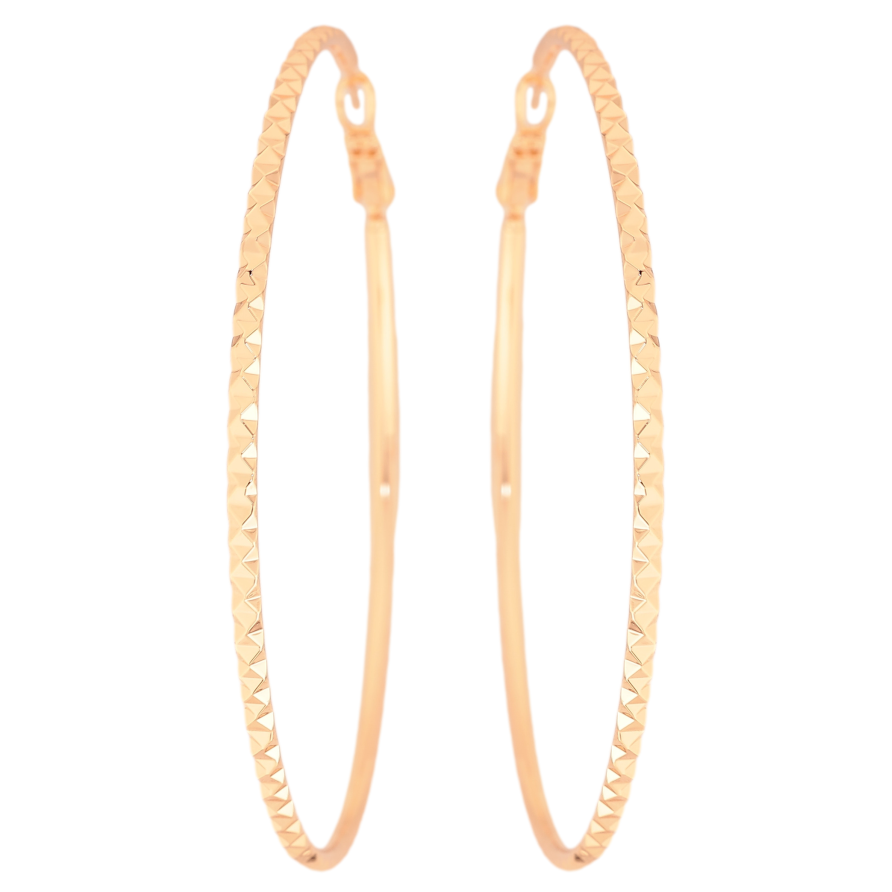 Серьги Xuping M&L цвет 18K кольца (конго) "Декоративный узор" ø 6.5см фото №1