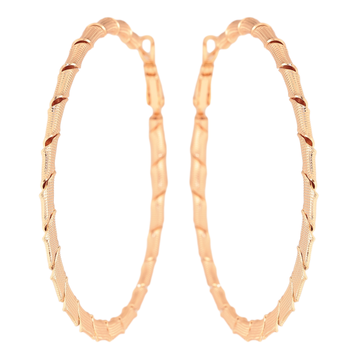 Серьги Xuping M&L цвет 18K кольца (конго) "Декоративный узор" ø 6см фото №18 Серьги Xuping M&L цвет 18K кольца (конго) "Декоративный узор" ø 6см фото №18