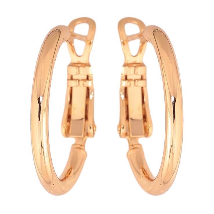 Сережки Xuping колір позолота 18K кільця (конго) Класика ø 2см фото №3