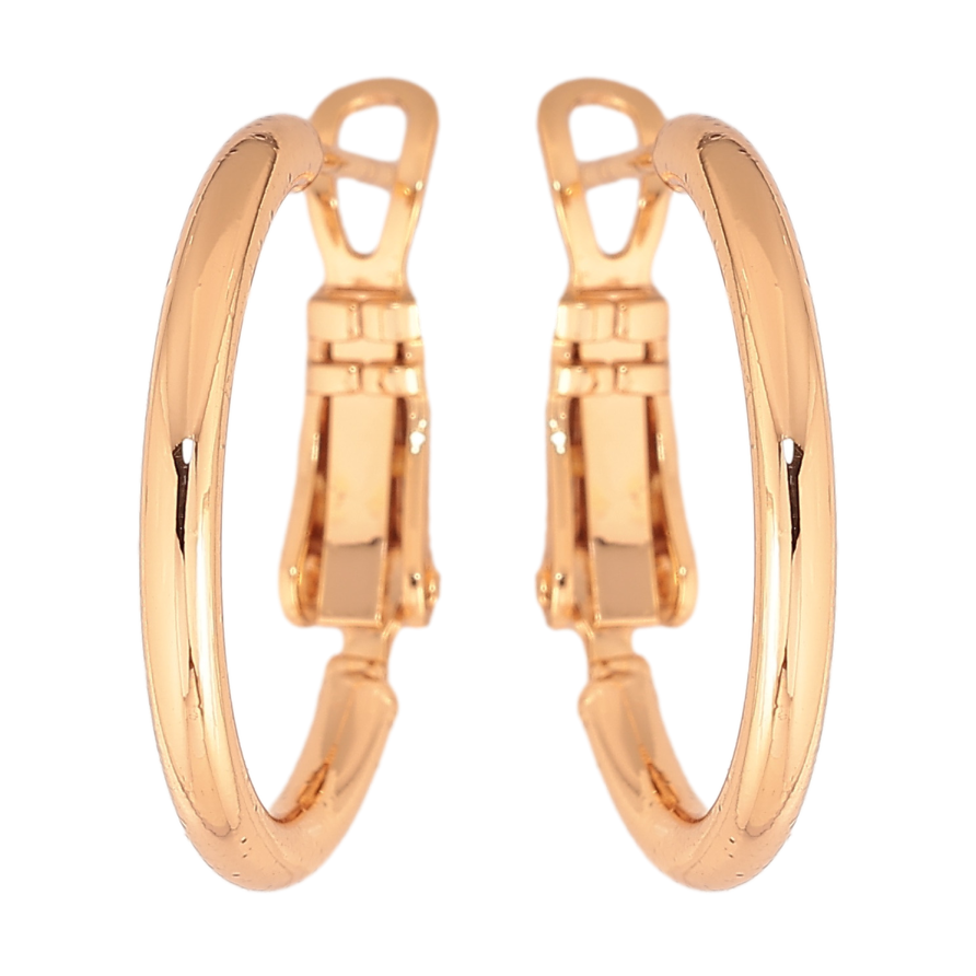 Серьги Xuping цвет позолота 18K кольца (конго) Классика ø 2см фото №1