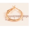 Серьги Xuping цвет позолота 18K кольца (конго) Классика ø 2см фото №2