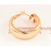 Серьги Xuping цвет позолота 18K кольца (конго) Классика ø 3см фото №2
